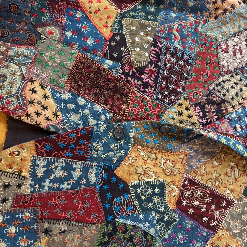 Handmade Multicolor Patchwork Blazer - Picture 2 of 14